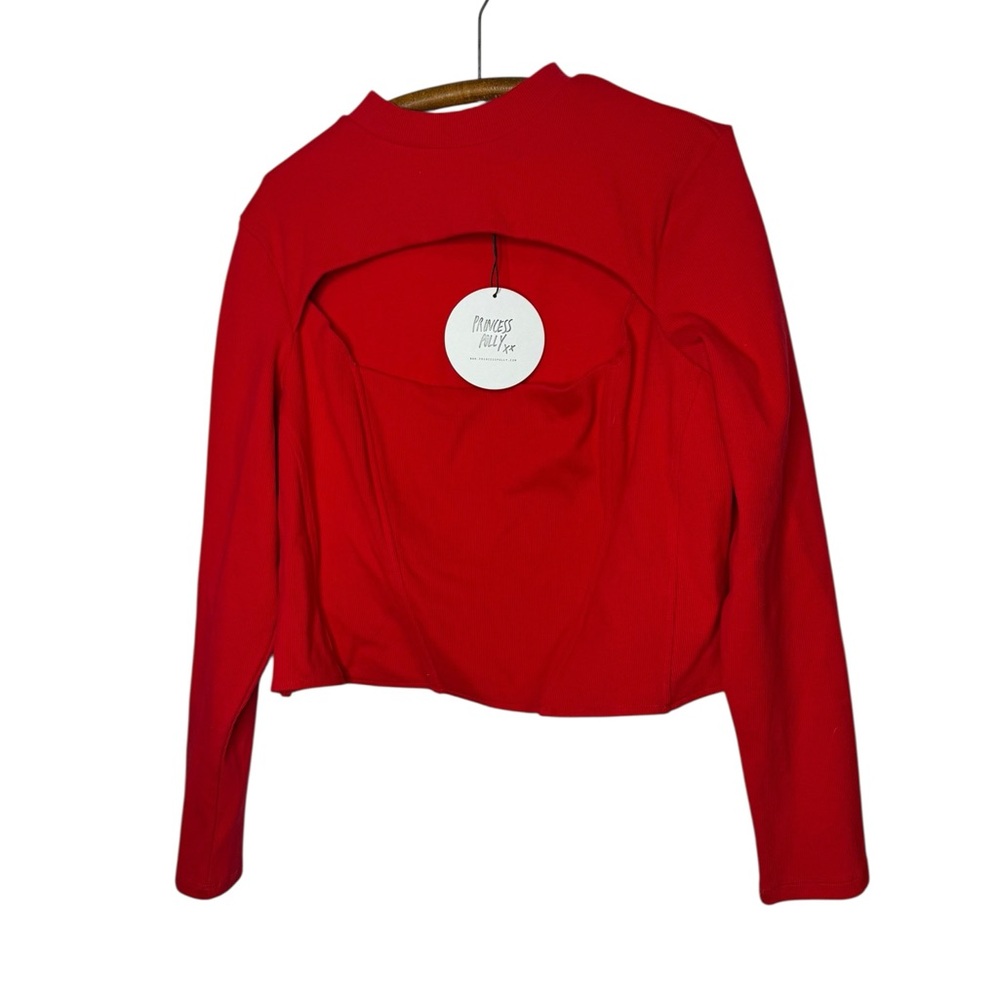 Polly Princess Cathey Long sleeve corset top Red size 18